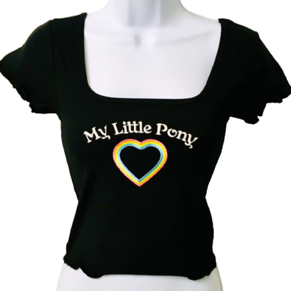NWT “All My Love” Baby Cropped Tee Shirt! Dolls Kill X My Little Pony!